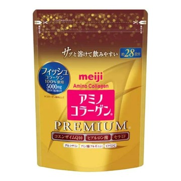 【預購】Meiji Amino 全新明治膠原蛋白粉 Premium璀璨金版 袋裝