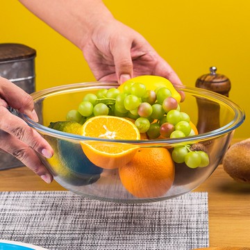 玻璃碗家用大號沙拉碗耐高溫保鮮廚房發面盆揉面碗烘焙打蛋和面碗