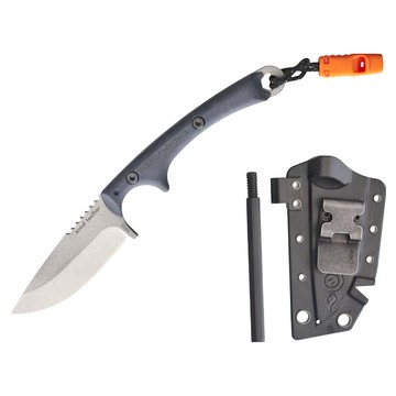 outdoor element Scout Feather多功能小直刀頸刀VG10鋼附刀鞘OESFK 16.71 x 2.87cm 113g  1個  灰色