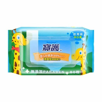 一般型 寶護 清爽型潔膚嬰兒柔濕巾 嬰兒用 99%純水 (80抽x36包) 箱購