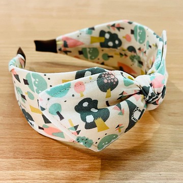 MOYA 寬版手工髮箍 粉紅小森林