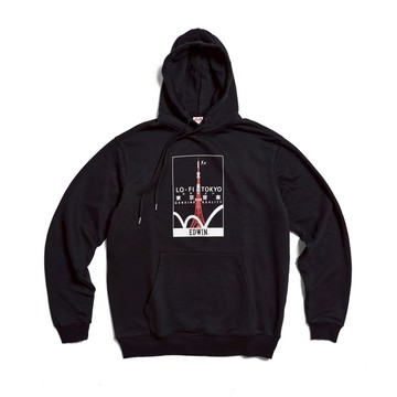 EDWIN｜中性｜東京音樂長袖連帽T恤