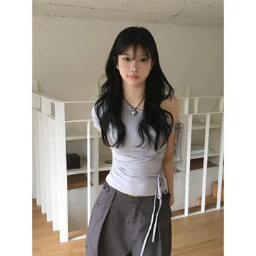 Codibook｜韓國 modimood 露肩蝴蝶結芭蕾核心無袖上衣［預購］無袖 女裝