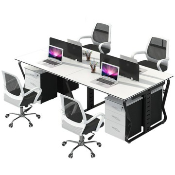 新款辦公桌員工職員卡位4人桌簡約舒適現代組合高端會議佛山工廠[DD030109]