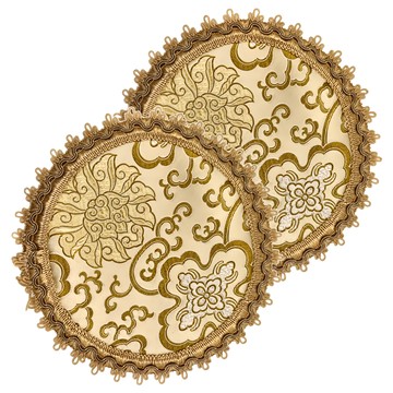 J&N 綻放中國風桌墊  20R  金色  2個