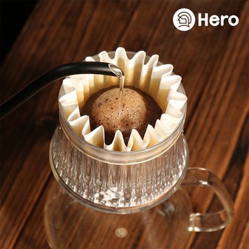 【Hero】雙層旋轉3段式6孔變速蛋糕聰明濾杯+Matrix 155蛋糕濾紙 (50入)   /手沖咖啡/蛋糕濾紙/PCTG食品級材質/浸泡慢萃快沖三種模式/原生紙漿
