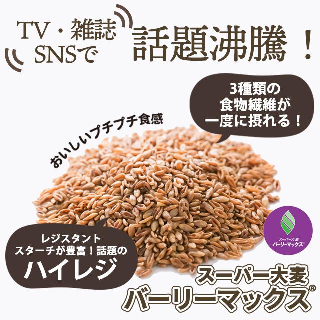 スーパー大麦 バーリーマックス 500g 食物繊維 大麦 もち麦 玄麦 腸活 雑穀 はと麦 オーツ麦 玄米 ダイエット  paypay Tポイント消化