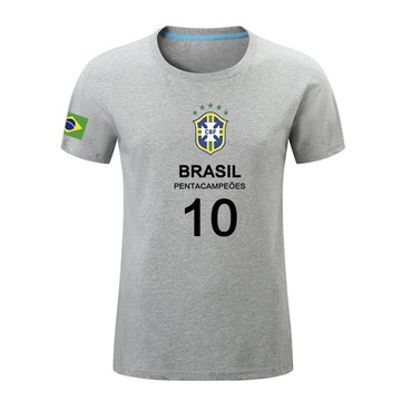 巴西Brazil國家隊足球運動訓練短袖半袖t恤純棉夏季男士純棉寬松