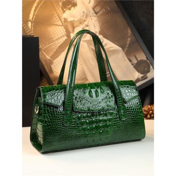 真皮女包2025新款晚宴單肩包中年媽媽包鱷魚紋泰國斜挎手提包包女