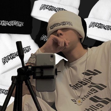 【OPB】毛帽 針織  刺繡 穿搭神器 修飾臉型 冷帽 針織毛帽 毛線帽 氛圍感 包頭帽