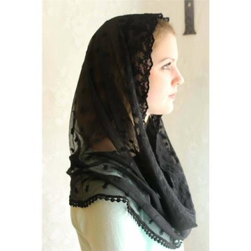 歐美高雅復古黑白女士蕾絲披肩頭紗圍巾米色外貿新品工廠直銷