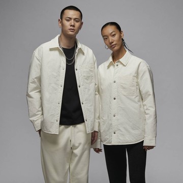 NIKE 耐吉 男長袖襯衫-米白色 AS M J AIR JDN TOP-FV7433133