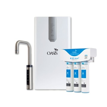 櫥下輕奢三溫UVC飲水機(配置高效三道軟水抑菌淨水器) 龍頭-星空黑