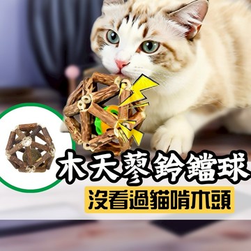 【隔日到貨】木天寥鈴鐺球💛沒看過貓啃木頭嗎💛 木天蓼玲瓏球 木天蓼玩具 貓玩具 貓咪玩具 木天蓼 磨牙潔齒