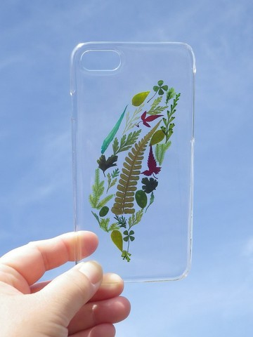 手作押花手機保護殼-iPhone 8 , 我愛台灣