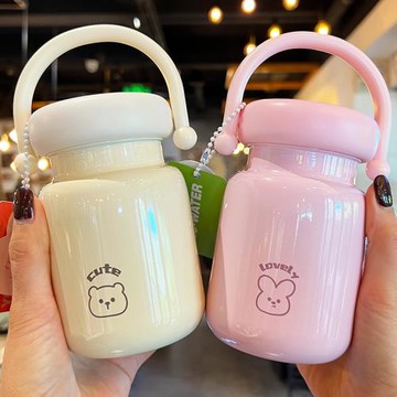 保溫杯2025新款女高顏值304不銹鋼網紅水杯學生小巧便攜手提杯子