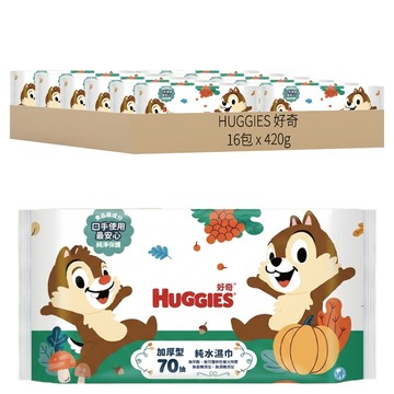 HUGGIES 好奇 奇奇蒂蒂加厚型純水嬰兒濕巾  70張  16包