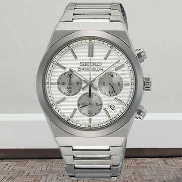 SEIKO 精工 CS系列 三眼計時腕錶 40mm (8T63-02F0S/SSB451P1)
