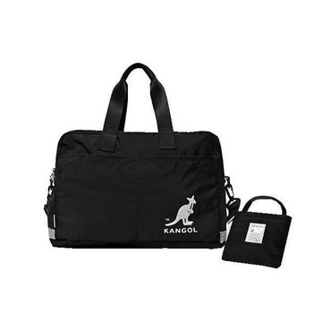 ~雪黛屋~KANGOL 旅行袋中容量可收納型固箱桿旅行備用袋進口防水防尼龍布
