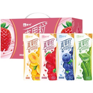 整箱 真果粒懞牛 250ml*12盒草莓椰果黃桃味乳飲料整箱