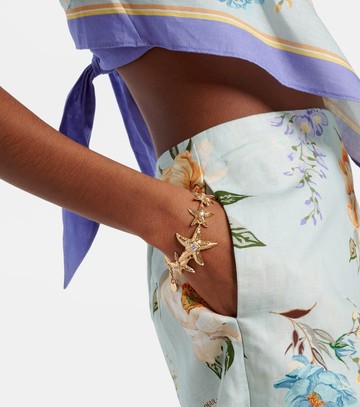 Self-Portrait Embellished gold-plated bracelet