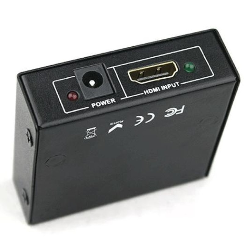 HDMIスプリッター HDMI分配器 手のひらサイズ 1入力2出力 簡単にダブル