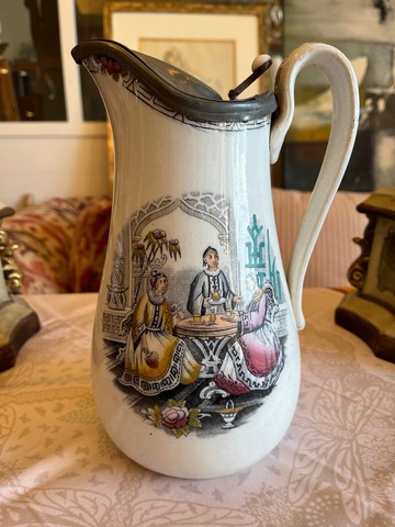 英國百年19世紀中後期古董陶瓷水壺