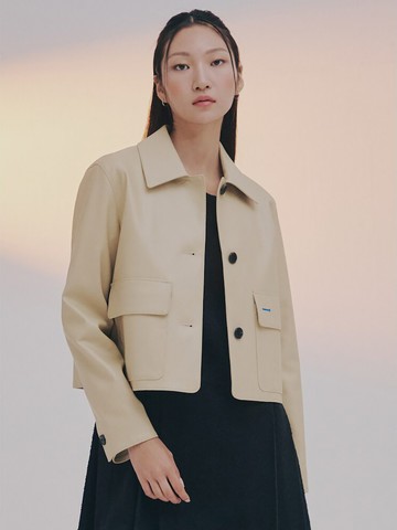 Signature Faux Leather Jacket