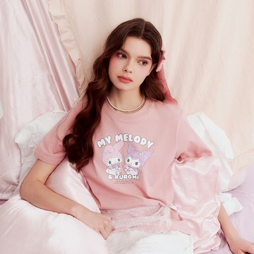 CACO-MIT 美樂蒂與酷洛米印花短T‧親子款-男女共穿【J1SA527】