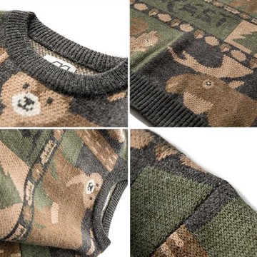 圣誕毛衣男寬松外穿慵懶風針織衫外套秋冬款潮牌百搭加厚套頭線衣