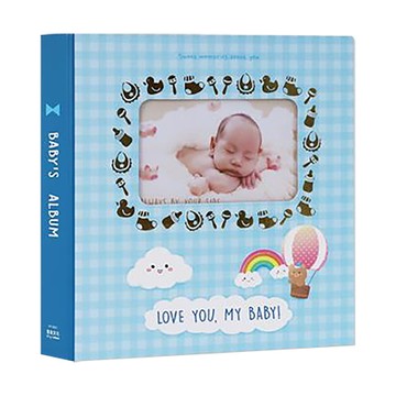 珠友Chuyu三孔4x6雙格寶寶相本/PY-12017-B02/藍