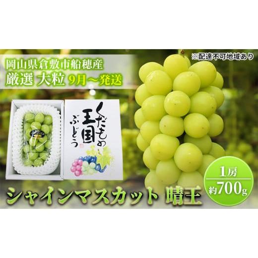 ふるさと納税 岡山県 里庄町 ぶどう 2024年 先行予約 シャインマスカット 晴王 厳選 1房 約700g 大房  岡山県 倉敷市 船穂産