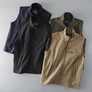 夏季工裝馬甲男潮牌機能外套釣魚多口袋戶外戰術背心外貿男裝馬夾