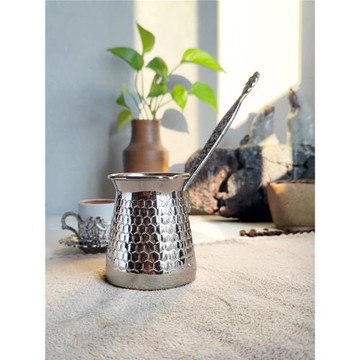 土耳其咖啡壺貴金屬純銅宮廷風掛耳長柄小型家用紫銅胎手工雕刻花