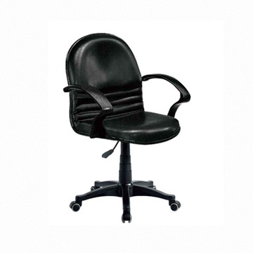 AS DESIGN雅司家具-麥坤黑皮辦公椅-59*43*84cm