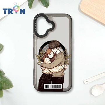 TRON IPHONE 16 情侶深情擁抱透明系列 防摔 MAGSAFE 磁吸 太空載具殼 透黑 手機殼