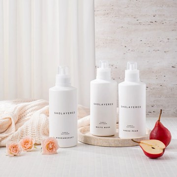 日本SHOLAYERED香氛柔軟精1000ML-2入組 - 鮮梨-鮮梨