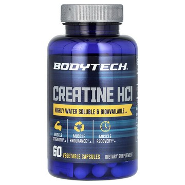 BodyTech, 鹽酸肌酸，750 毫克，60 粒素食膠囊