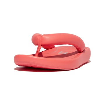 FitFlop IQUSHION D-LUXE 軟墊皮革夾脚涼鞋-女(玫瑰珊瑚色)