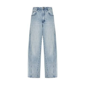 Adidas Denim Pants W 女款 淺藍色 三葉草 丹寧 牛仔 休閒 長褲 LD6427