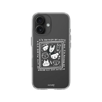 iPhone 16 Clear Case（相機按鈕） 透明 - 小犬工作室 The little K9s - No dog no life