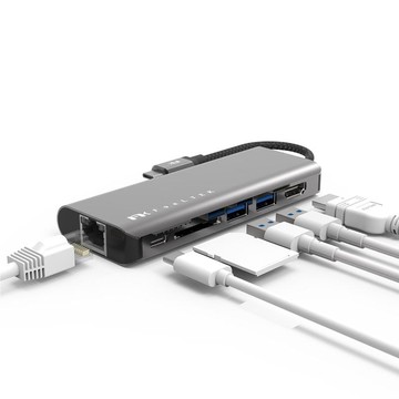 Portable 6 in 1 USB-C Hub多功能隨身集線器