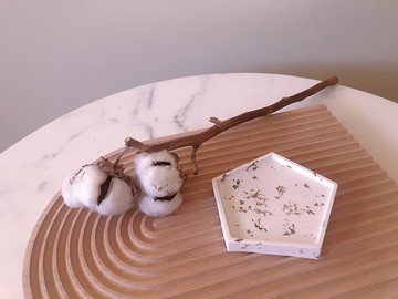 逗留 - 留物 手工訂製金箔五角盤擴香石