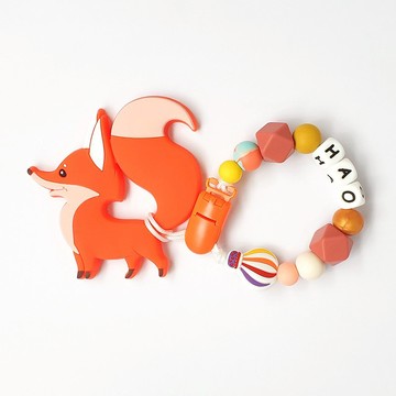 HAO 熱氣球 橘色狐狸固齒器