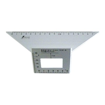 SHINWA 鶴龜 台形止型定規尺 鋁製 一發可測量45° 90°角  1個