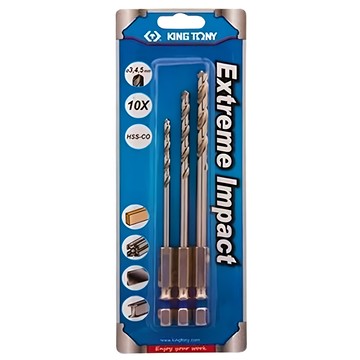 KING TONY 金統立 HSS 高速鋼鑽頭組 1/4 六角柄  1組