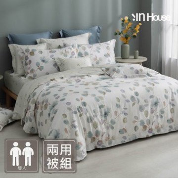 IN-HOUSE-80支天絲埃及棉兩用被床包組(翠影芙蓉-雙人)