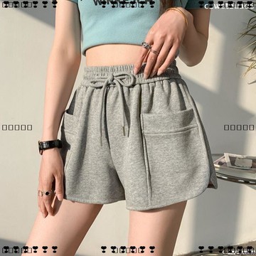 超實惠 四 運動褲短褲子女夏季新款寬松顯瘦高腰大碼瑜伽熱褲休閑闊腿褲