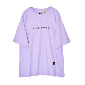5th STREET｜山形｜女裝｜彩色草寫logo設計短袖T恤｜紫色