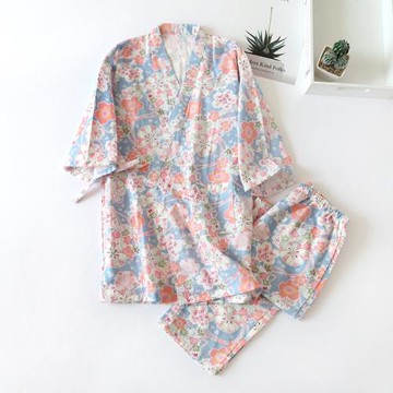 Thin cotton loungewear two-piece suit薄 款純棉家居服兩件套女